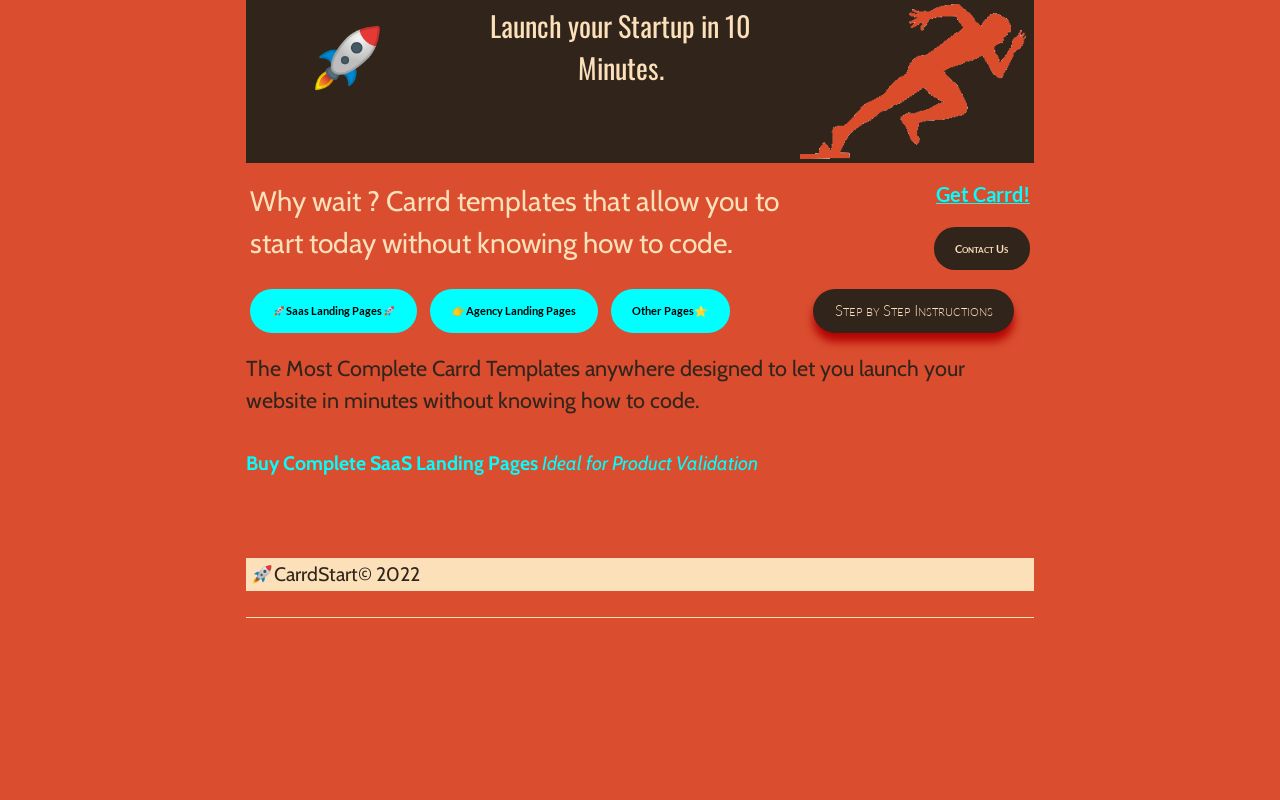 Carrd Startup Templates and Training